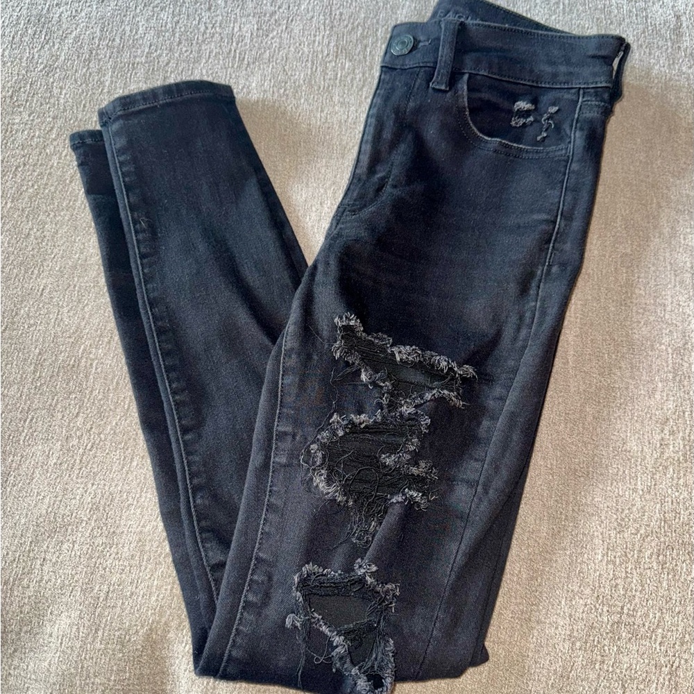 Black American Eagle Hi-Rise Jegging Jeans Women’s Size 6
